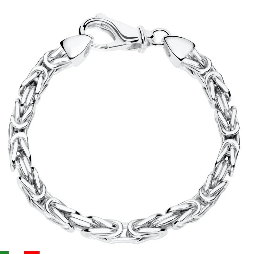 5,5 mm Königsarmband für Herren aus 925er Silber KA0055-RH