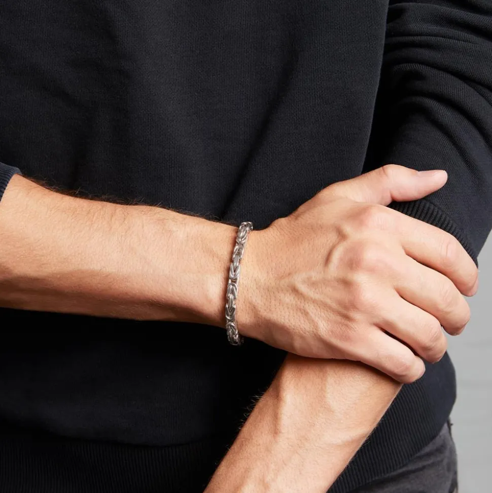 5,5 mm Königsarmband für Herren aus 925er Silber KA0055-RH