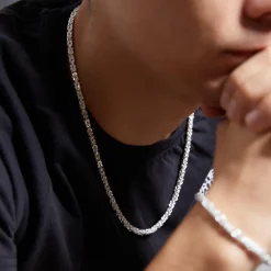 4,2 mm Königskette in Vierkant-Form aus Sterlingsilber KK0042-F