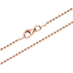 1,8 mm Kugelkette aus Sterlingsilber, rosévergoldet BC0018-R