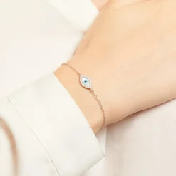 925 Silber Armband Auge Zirkonia SB0199
