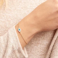 925 Silber Armband vergoldet Zirkonia SB0200