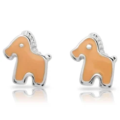 925 Silber Ohrstecker Pferdemotiv für Kinder KE0002