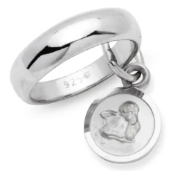925 Silber Taufkette poliert Engel KTR0036SLK