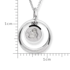 925 Silber Taufkette poliert Engel KTR0036SLK
