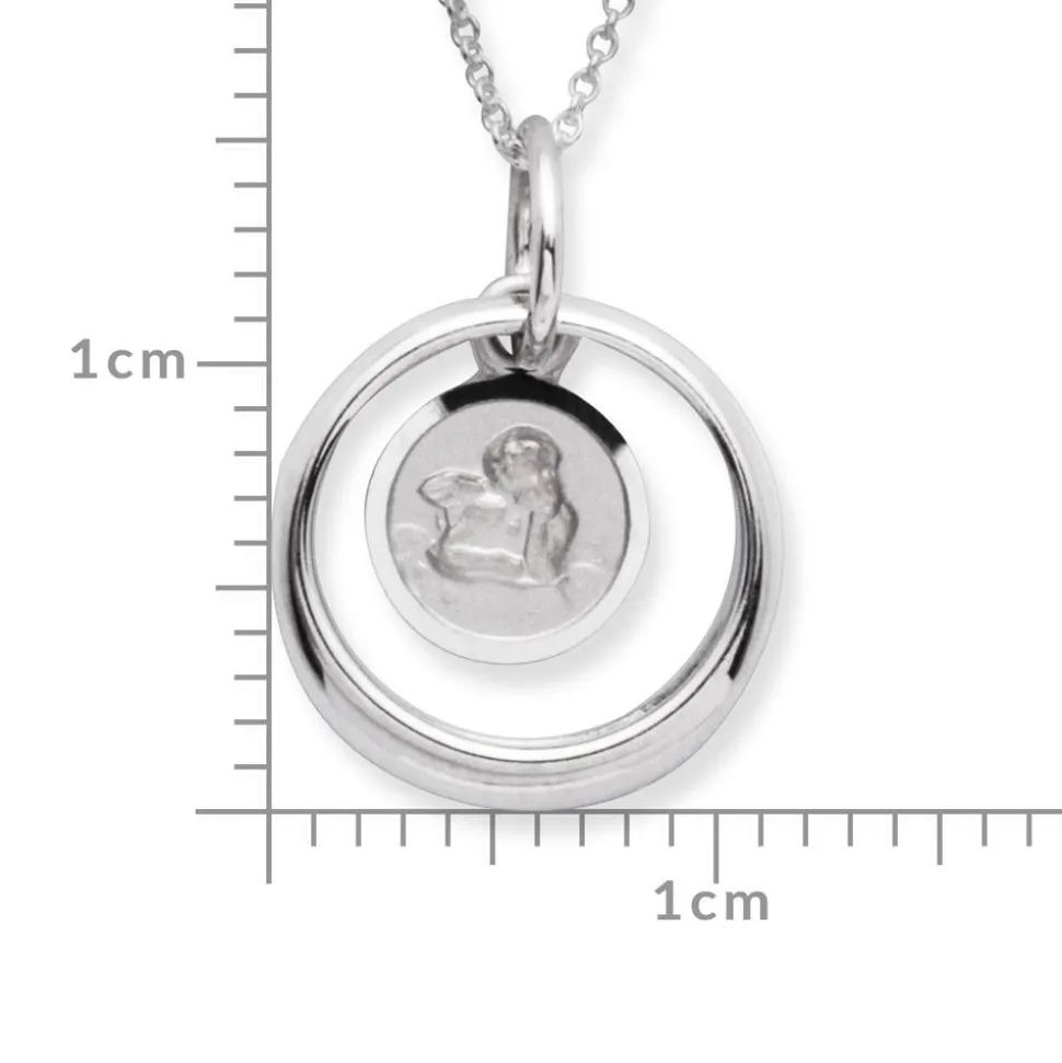 925 Silber Taufkette poliert Engel KTR0036SLK