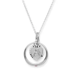 925 Silber Taufkette Rubin Engel KTR0034SLK