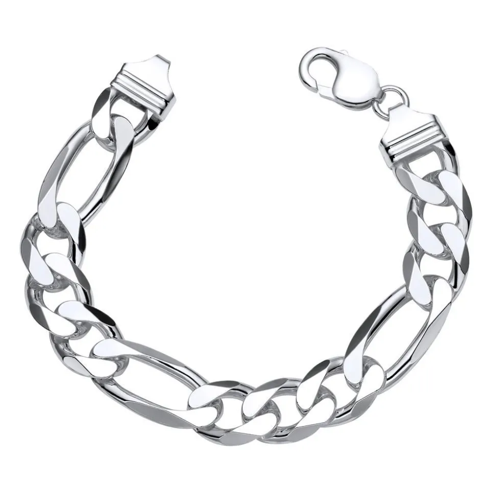 925 Silberarmband: Figaroarmband Silber 13mm FA0130