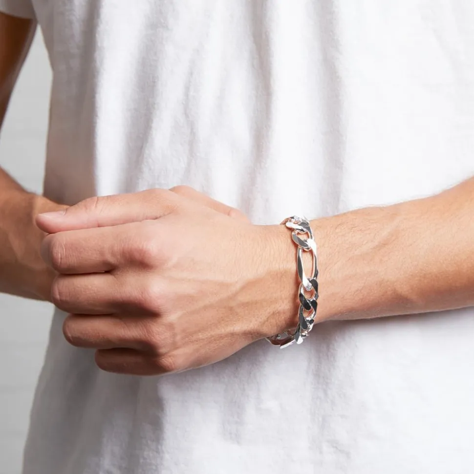 925 Silberarmband: Figaroarmband Silber 13mm FA0130