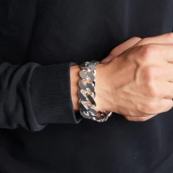 925 Silberarmband: Panzerarmband Silber 23mm PA0230