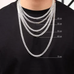 925 Silberkette: Panzerkette Silber 7mm PK0070