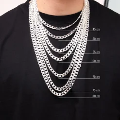 925 Silberkette: Panzerkette Silber 9,5mm PK0095