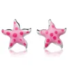 925 Silberohrstecker für Kinder rosa Sterne KE0062