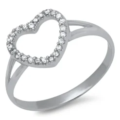 925 Silberring Herz Zirkonia SR0268