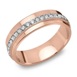 925 Vivo Silberring rosévergoldet 40 Zirkonia R8551czSL