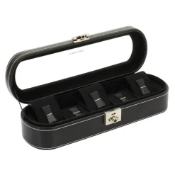 Abgerundeter Uhrenkasten schwarz für 5 Uhren 26106-2