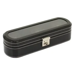 Abgerundeter Uhrenkasten schwarz für 5 Uhren 26106-2