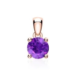 Amethyst Anhänger für Ketten aus 585er Roségold BDP0035Am-14KRSL