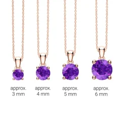 Amethyst Anhänger für Ketten aus 585er Roségold BDP0035Am-14KRSL