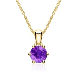 Amethyst Kettenanhänger aus 585er Gold BDP0034Am-14KGSL