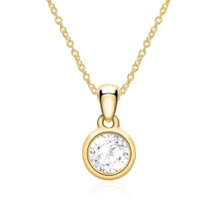 Anhänger aus 585er Gelbgold mit Weißtopas BDP0033WT-14KGSL