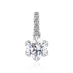 Anhänger aus 585er Weißgold mit Diamant, lab-grown BDP0065LG-14KWSL