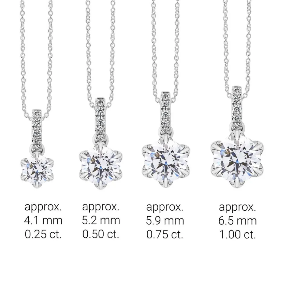 Anhänger aus 585er Weißgold mit Diamant, lab-grown BDP0065LG-14KWSL