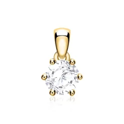 Anhänger aus 14-karätigem Gold mit Weißtopas BDP0034WT-14KGSL
