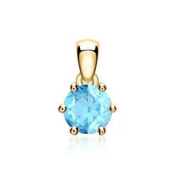 Anhänger aus 14-karätigem Gold mit Blautopas BDP0034BT-14KGSL