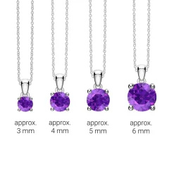 Anhänger für Ketten aus 14 Karat Weißgold mit Amethyst BDP0035Am-14KWSL