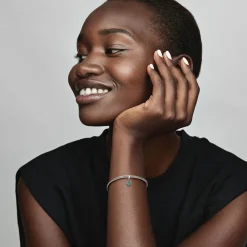 Anhänger Kleeblatt, 925er Silber, Schmuckkristalle 792751C01