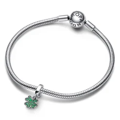 Anhänger Kleeblatt, 925er Silber, Schmuckkristalle 792751C01