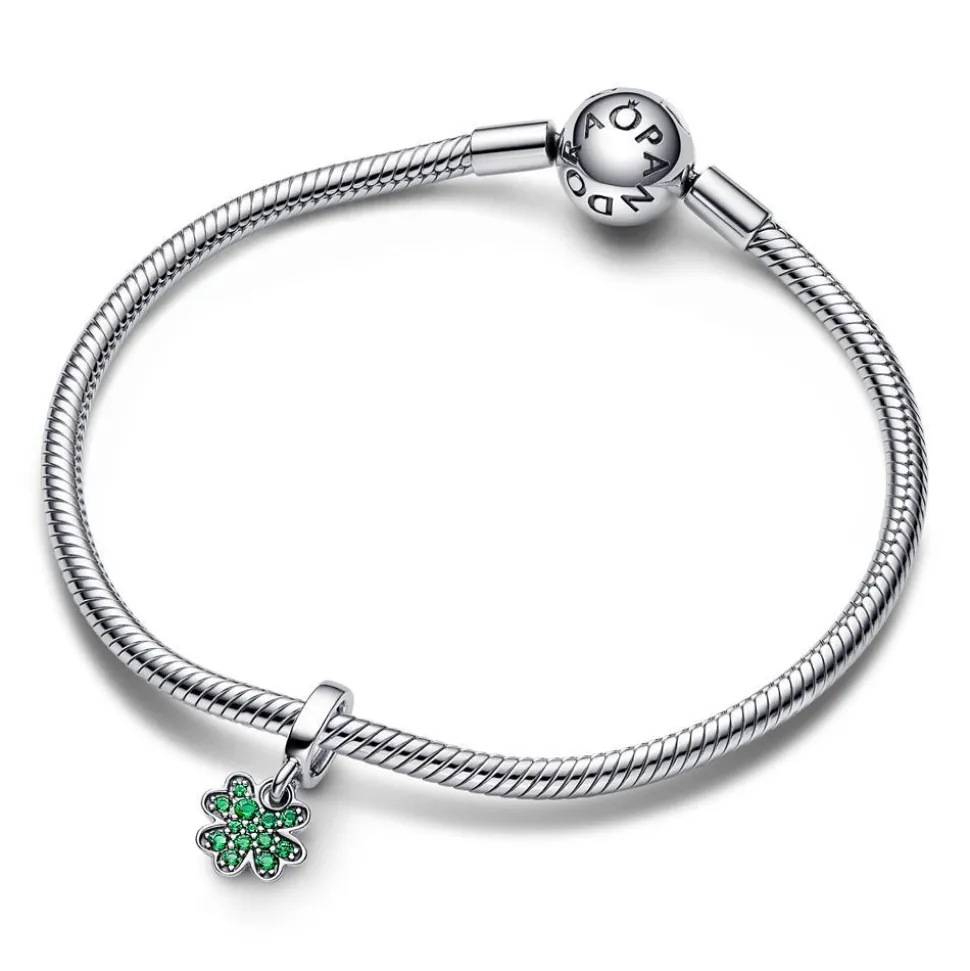 Anhänger Kleeblatt, 925er Silber, Schmuckkristalle 792751C01