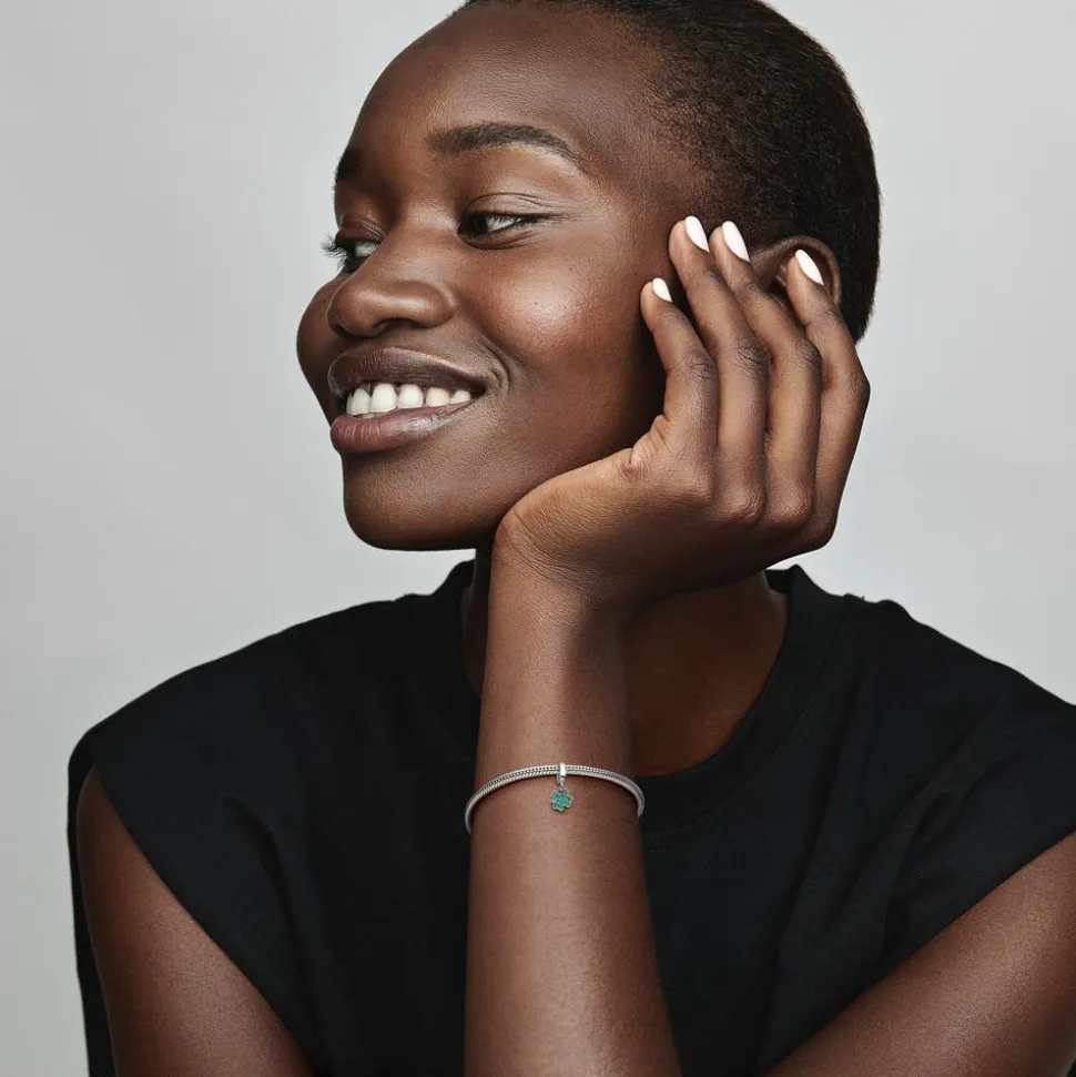 Anhänger Kleeblatt, 925er Silber, Schmuckkristalle 792751C01