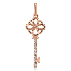 Anhänger Schlüssel für Damen aus Roségold mit Diamanten BDP0044-RSL