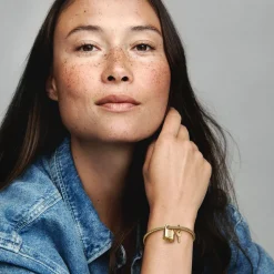 Anhänger Set Vorhängeschloss und Schlüssel, IP Gold 760088C01