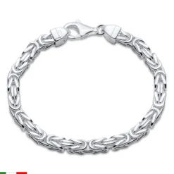 Armband aus 925er Silber, Königskettenglieder, 5 mm KA0050-F