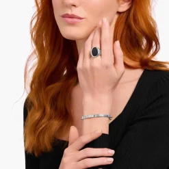 Armband aus 925er Silber mit schwarzen Zirkonia A2146-643-21