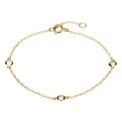 Armband aus vergoldetem 925er Silber mit Zirkonia SB0308