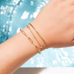 Armband aus vergoldetem 925er Silber mit Zirkonia SB0308