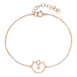 Armband Blüte für Damen aus 925er Silber, rosévergoldet LSB0027-R