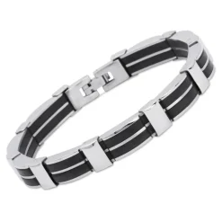 Armband Edelstahl mit Kautschukelement MFB0004