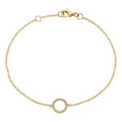 Armband 750er Gelbgold 22 Diamanten 0,07 ct. BDB0003-18KG