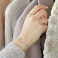 Armband 925er Silber gezackter Anhänger LSB0009