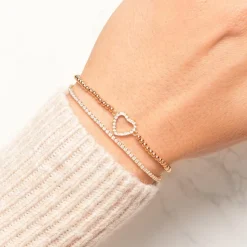 Armband 925er Silber rosévergoldet Zirkonia SB0293