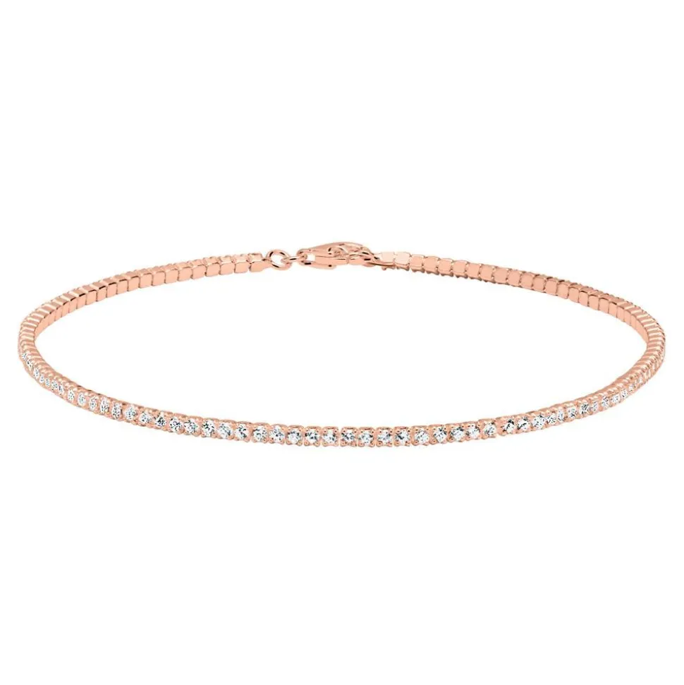 Armband 925er Silber rosévergoldet Zirkonia SB0293