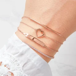 Armband 925er Silber rosévergoldet Zirkonia SB0293