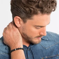 Armband für Herren aus Obsidian A1085-023-11-M