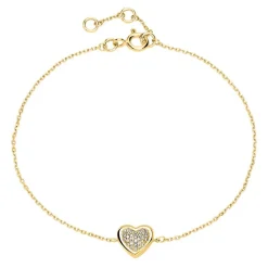 Armband Herz aus 585er Gold mit Diamanten BDB0008-14KGSL