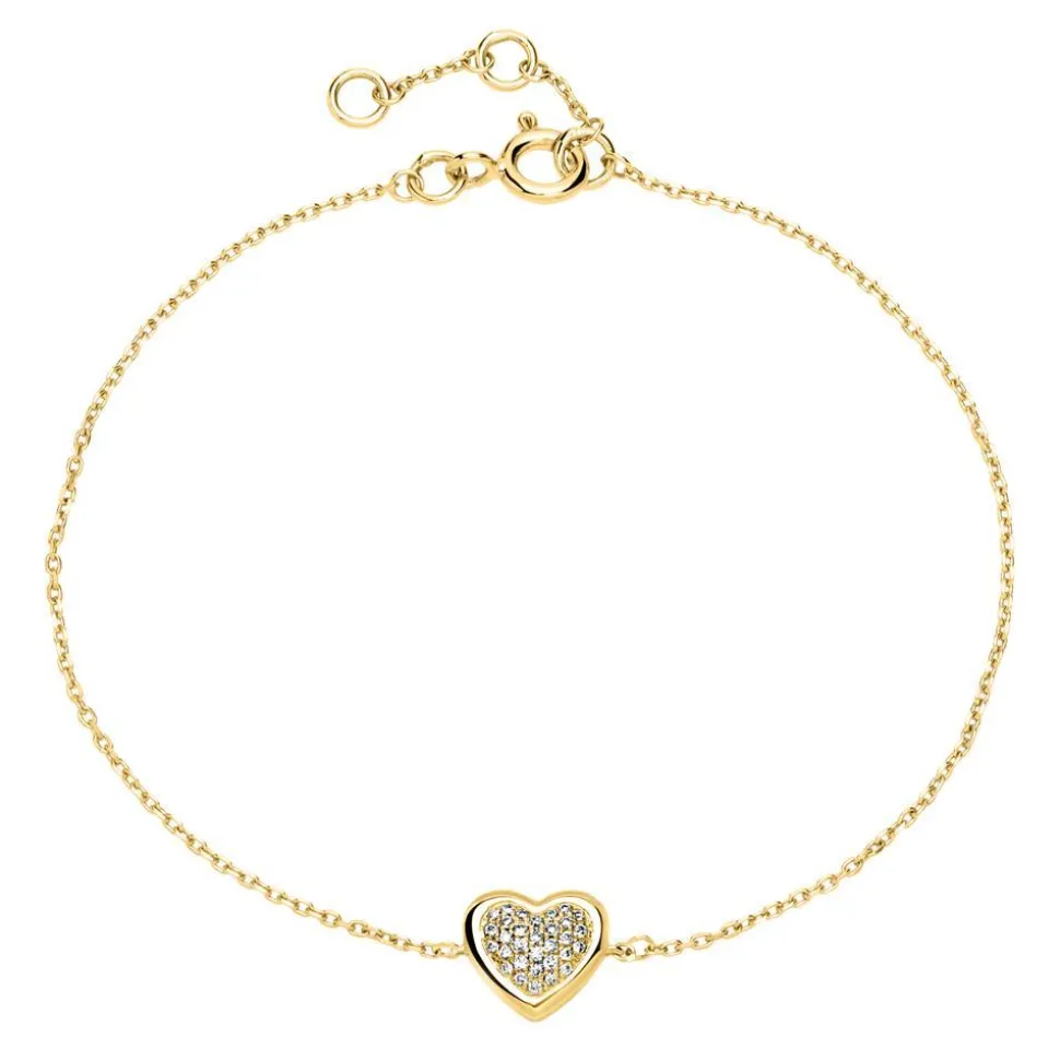 Armband Herz aus 585er Gold mit Diamanten BDB0008-14KGSL